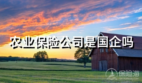 农业保险公司是国企吗?有哪些?